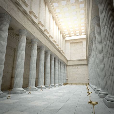 Greek Interior model 3d model | Greek temple, Ancient greek ...