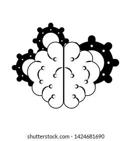 Human Brain Gears Symbol Vector Illustration Stock Vector (Royalty Free ...