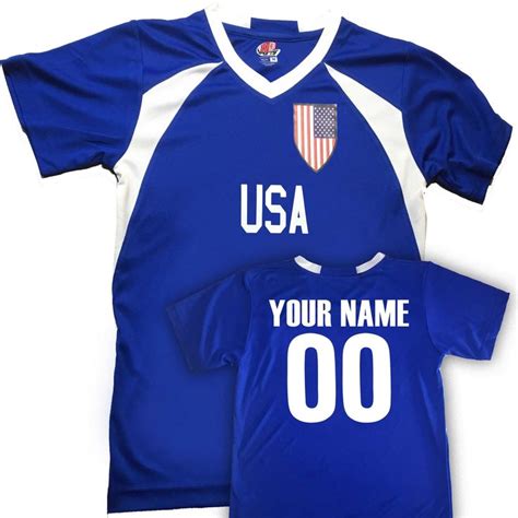 Custom USA Soccer Jersey With Shield Design Personalized With - Etsy ...