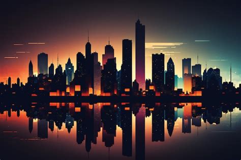 Premium Photo | City skyline wallpaper scenery background travel arts ...