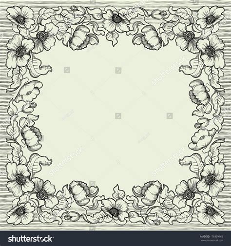 Poppy Border Vector Floral Background Poppy Stock Vector (Royalty Free ...