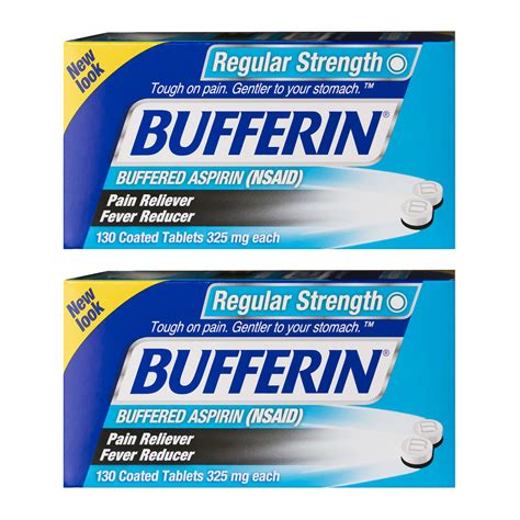 Buy Bufferin Aspirin 325mg, Pain Reliever & Fever Reducer, with 3 ...