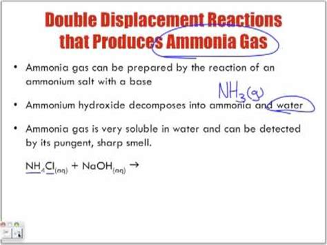 Reactions of Aqueous Solutions Forming Ammonia Gas - YouTube