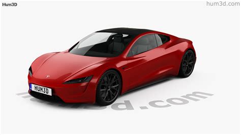 360 view of Tesla Roadster 2020 3D model - Hum3D store