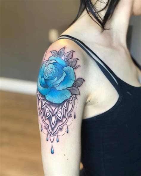 Top 81 Best Blue Rose Tattoo Ideas - [2021 Inspiration Guide]