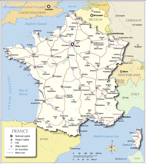 Map of France - Show me a map of France (Western Europe - Europe)