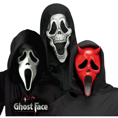 Deluxe Ghost Face Halloween Mask