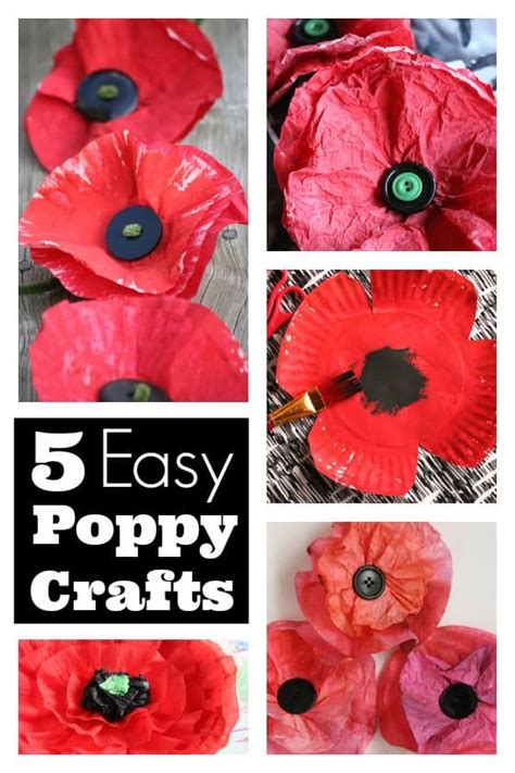 5+ Easy Poppy Crafts for Kids to Make for Veterans Day and Remembrance ...