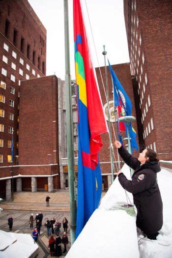 Sami celebrations span the nation, February 6, 2019. Sami flags were ...