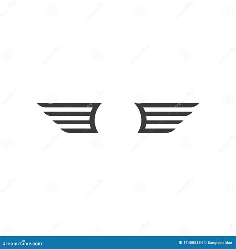 Wings Logo Symbol Icon Vector Illustration Stock Vector - Illustration ...