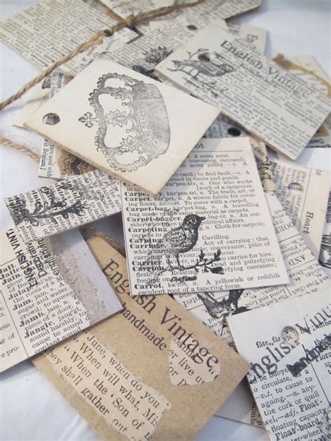 Handmade price tags. | Jewelry packaging diy, Old book crafts, Book crafts