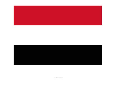 Yemen printable flag - Download this Yemen printable template A4 flag ...