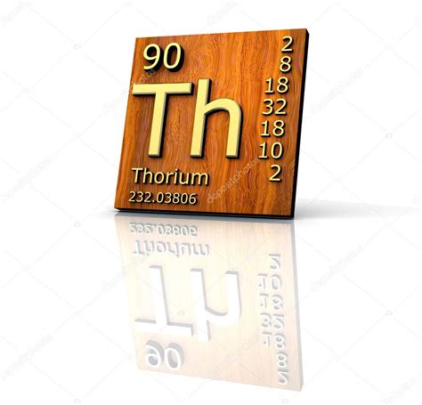 Thorium form Periodic Table of Elements - wood board — Stock Photo ...