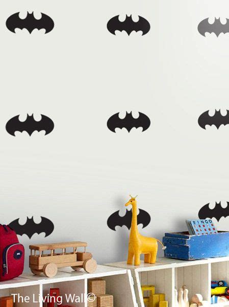 56 PCS hero Batman Wall Decal with Wallpaper or Wall Stencil Effect ...