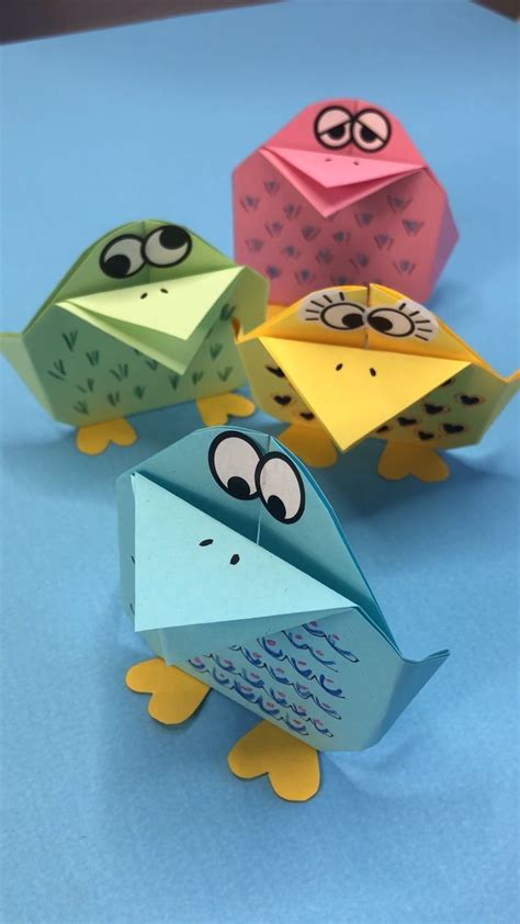 Easy Origami Bird for Kids - Paper Diy