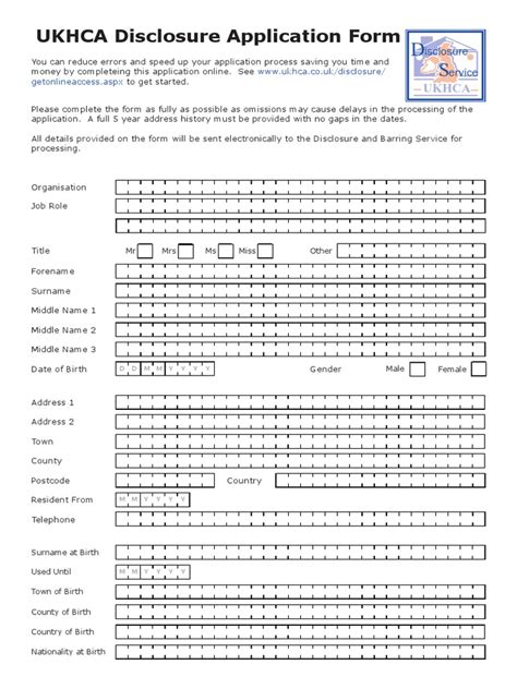 DBS Application form.pdf | Identity Document | Government