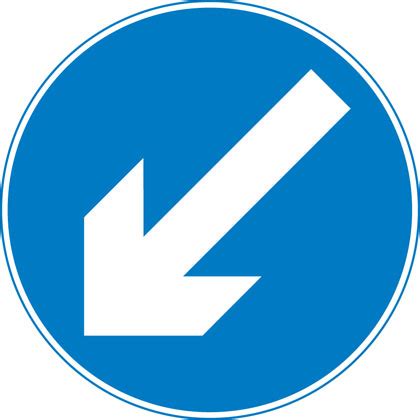 Keep left road sign | UK Traffic and Road Signs