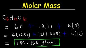 Molar Mass, worked examples and differences with molecular mass