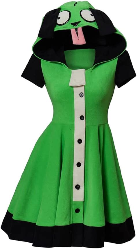 Gir Hoodie Invader Zim Cosplay Costume Inspired Kigurumi Dress Costume ...