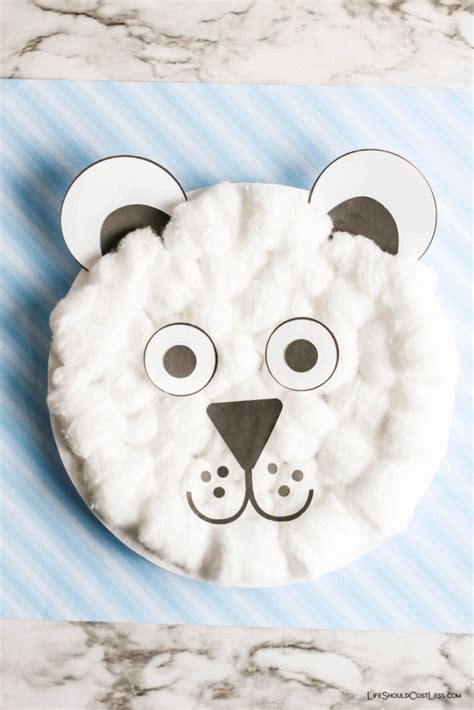 Easy Polar Bear Paper Plate Craft - Life Should Cost Less