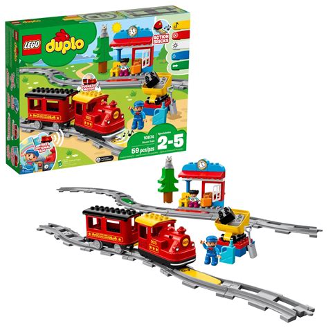 Buy LEGO DUPLO Town Steam Train 10874 Remote Control Set - Learning Toy ...