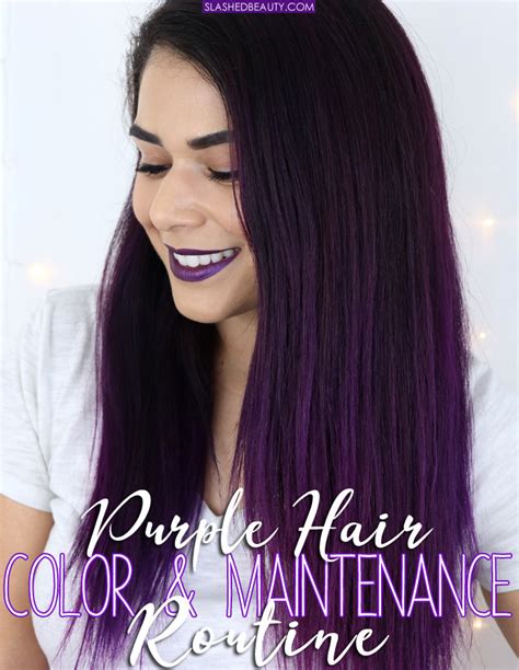 Purple Hair Color Maintenance Routine | Slashed Beauty