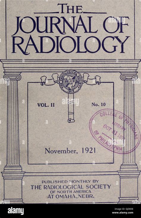 Journal of radiology (1921 Stock Photo - Alamy