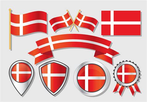 Danish Flag Vector Collection 141852 Vector Art at Vecteezy