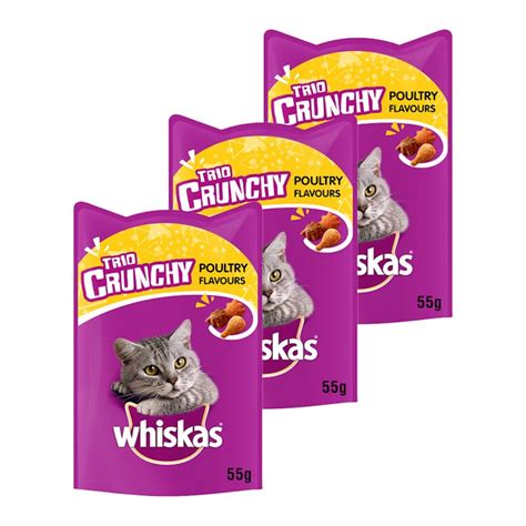 24% off on 3x 55g Trio Crunchy Cat Treats | OneDayOnly