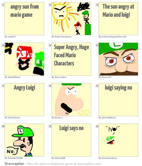 angry sun from mario game - Drawception