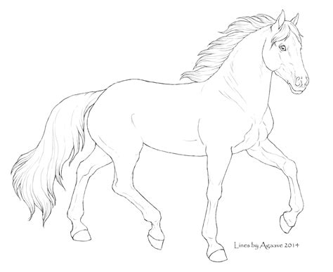 Free Horse Lineart by Agaave on DeviantArt