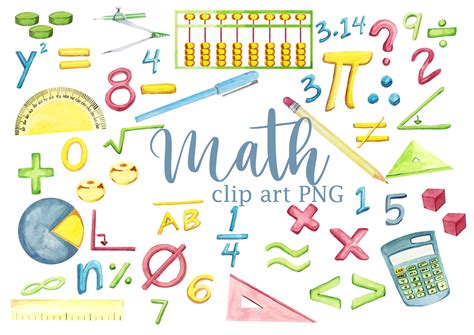 Math Clip Art Bundle in PNG Format - Etsy