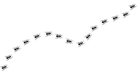 Marching Worker Ants A Vector Background Illustrating Teamwork And ...