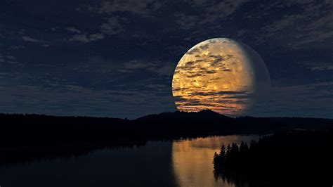 2560x1440 Resolution night, sky, moon 1440P Resolution Wallpaper ...