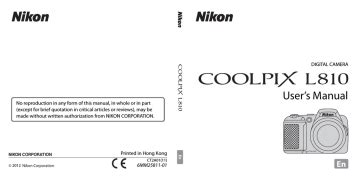 Nikon COOLPIX L810 manual | Manualzz