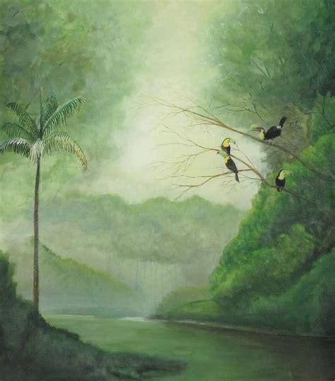 Jungle and Rainforest Art of Costa Rica: "Jungle Rainforest Landscape ...