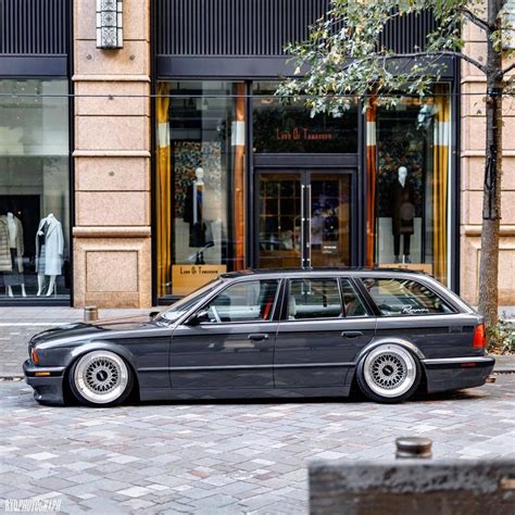 Stanced BMW E34 Touring with M5 Engine Swap and Air Suspension ...