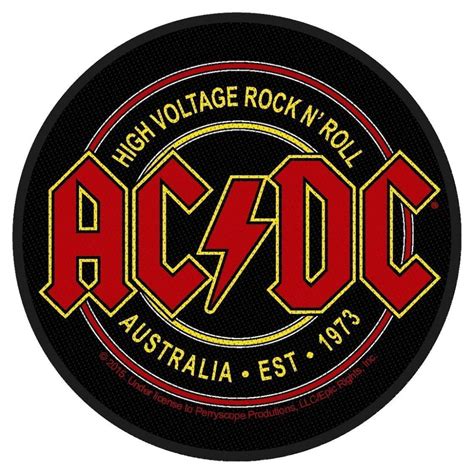 AC/DC - High Voltage Rock 'n' Roll - Patch | Rock band logos, Band ...