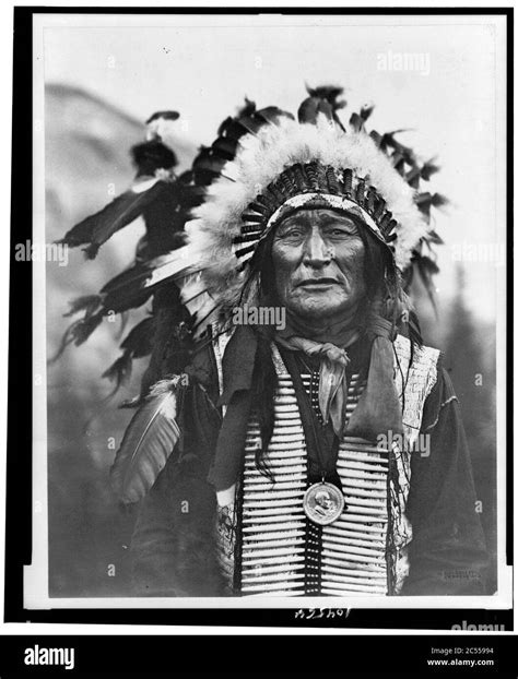 Iron Shell, Lakota, Sioux tribe, half-length portrait, facing front in ...