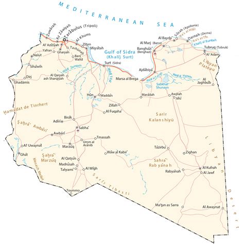 Libyan Desert Map