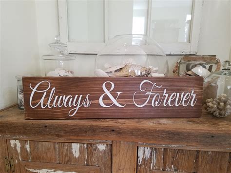 Always And Forever Sign. Wedding shower gift rustic wedding