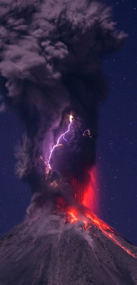 720x1500 Resolution volcano, eruption, lightning 720x1500 Resolution ...