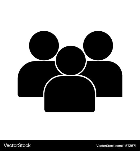 Flat group people icon symbol background Vector Image