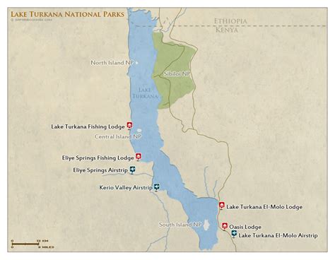 Lake Turkana Map – Detailed map of Lake Turkana