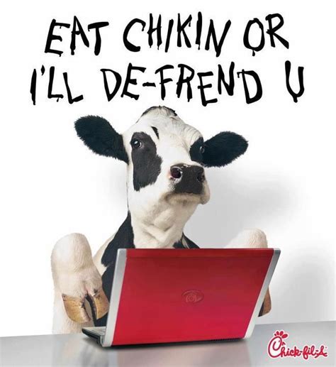 The Eat More Chicken Cows are social media savvy....Free Wi-Fi ...