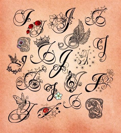 Tattoo idea for letter J | Tattoo-schriftzug schriftarten, Tattoo ...