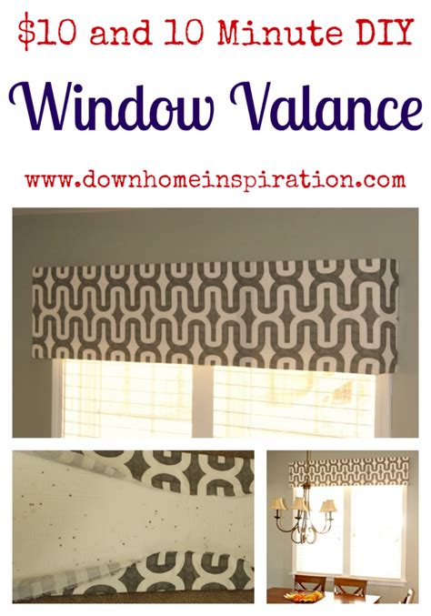 $10 and 10 Minute DIY Window Valance - Down Home Inspiration