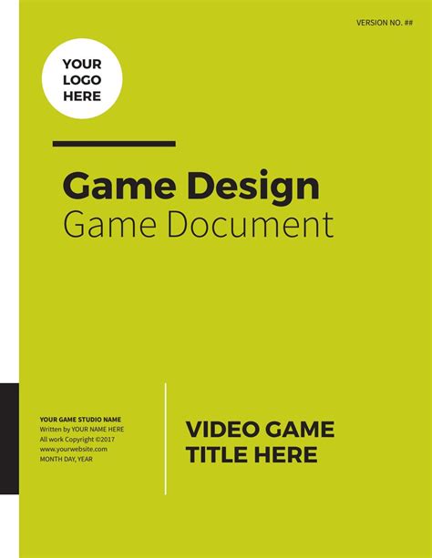 Professional Game Design Document by lhodgesdesign - Issuu