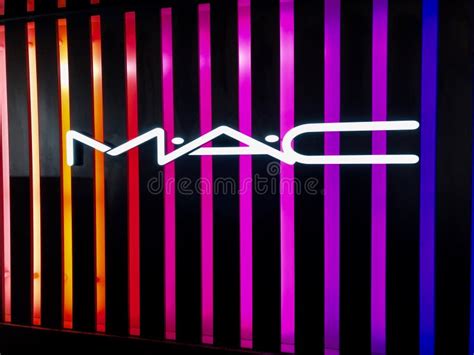 MAC logo on MAC`s shop editorial image. Image of department - 129329075