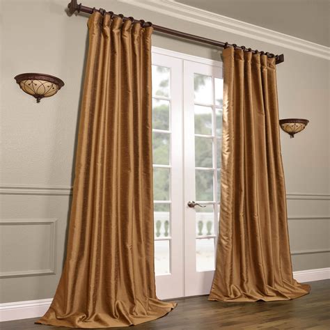 Buy Empire Gold Yarn Dyed Faux Dupioni Silk Curtains